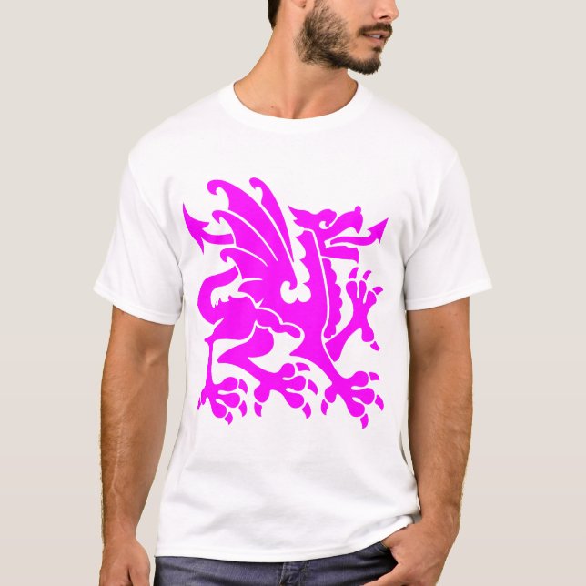 Heraldiska Dragon 01 - Magenta Tröja (Framsida)