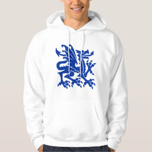 Heraldiska Dragon 01 - marinblå Tröja Med Luva