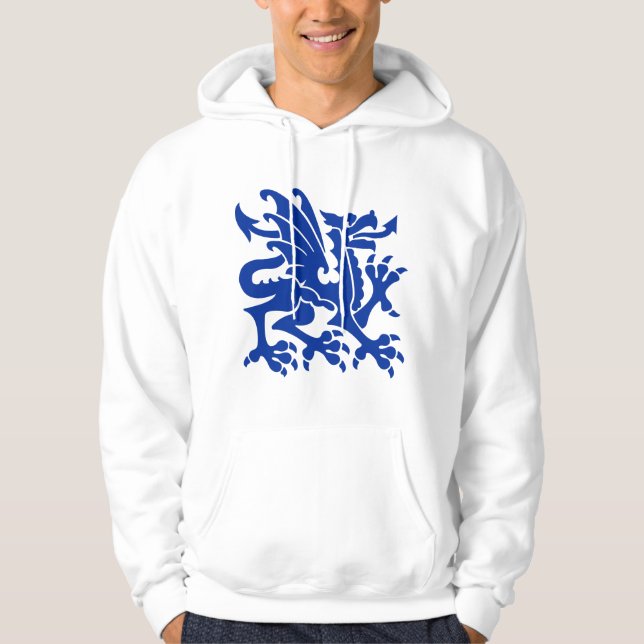 Heraldiska Dragon 01 - marinblå Tröja Med Luva (Framsida)
