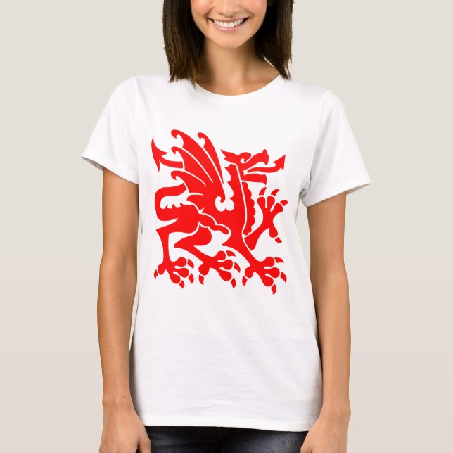 Heraldiska Dragon 01 - Red Tee (Framsida)