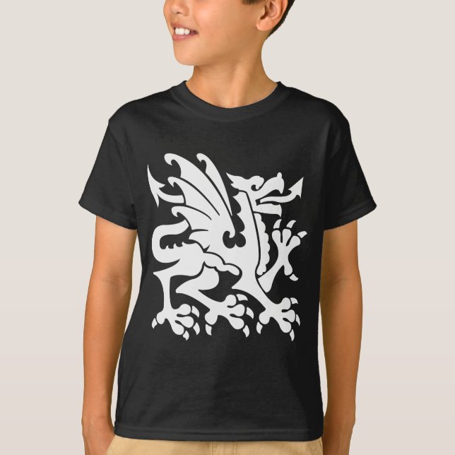 Heraldiska Dragon 01 - White Tee (Framsida)