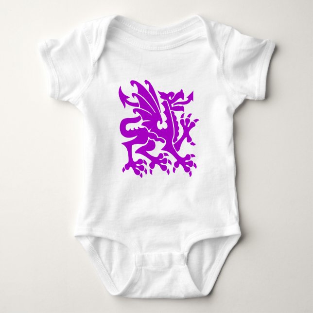 Heraldiska draken 01 - Lila T-shirt (Framsida)
