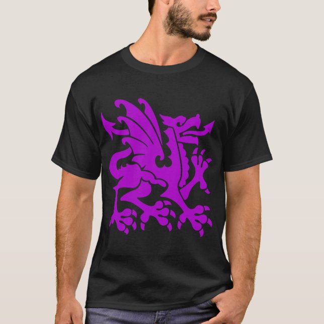 Heraldiska draken 01 - Lila T Shirt (Framsida)
