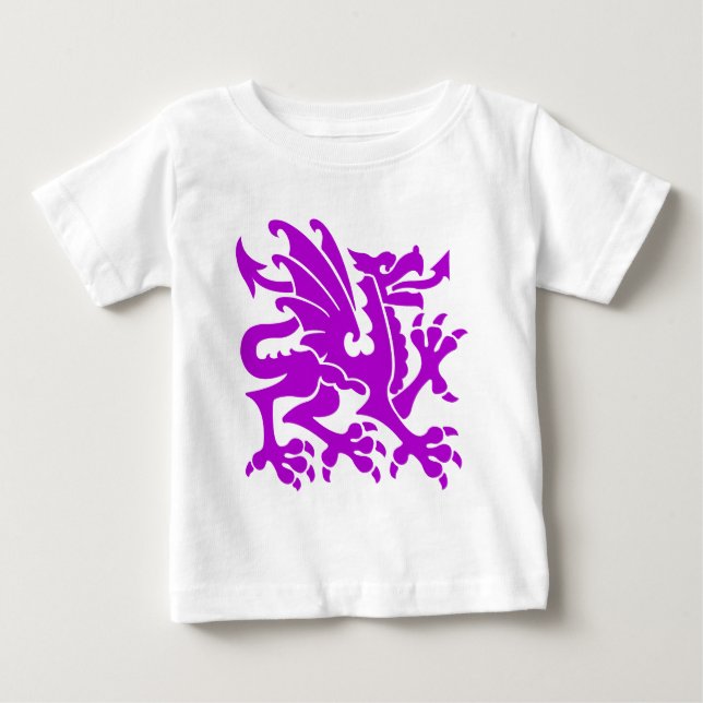 Heraldiska draken 01 - Lila Tee Shirt (Framsida)