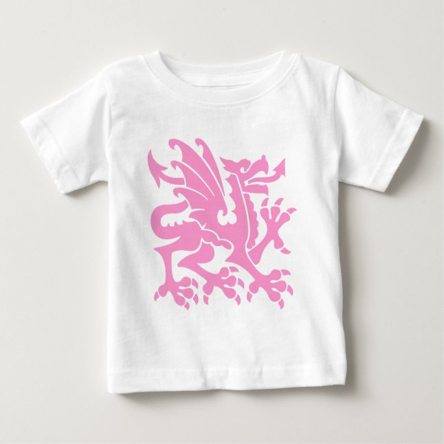 Heraldiska draken 01 - Rosa Tee (Framsida)