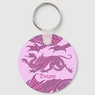 Heraldiska draken (Rosa) - Nyckelkedja Nyckelring
