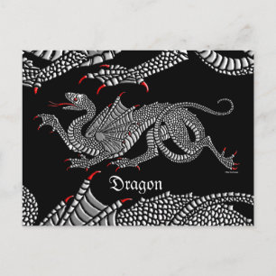 Heraldiska draken (Silver) - vykort