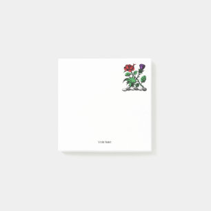 Heraldiska Ro & Thistle Jackar Arm Färg Vapensköld Post-it Block