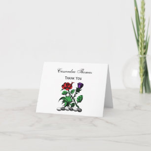 Heraldiska Ro & Thistle Jackar Arm Färg Vapensköld Tack Kort