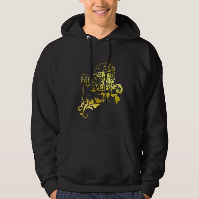Heraldiskt guld- lejont - för manar MyBlazons Sweatshirt (Framsida)