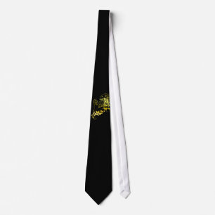 Heraldiskt guld- lejont - MyBlazons bekläda som Slips