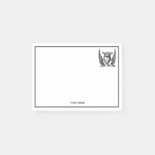 Heraldiskt hjärta med Vingar Jackar Arm Vapensköld Post-it Block
