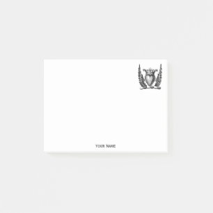 Heraldiskt hjärta med Vingar Jackar Arm Vapensköld Post-it Block