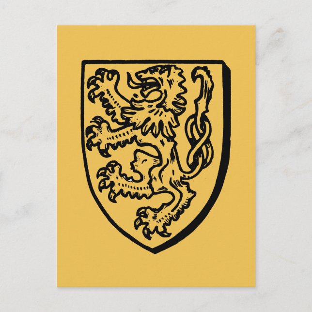 Heraldry: Lejon Vykort (Framsida)