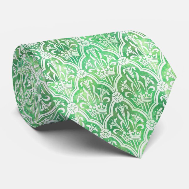 Heraldry med Krona och blommor Slips (Rullad)