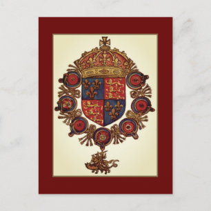 Heraldry med Krona Vykort