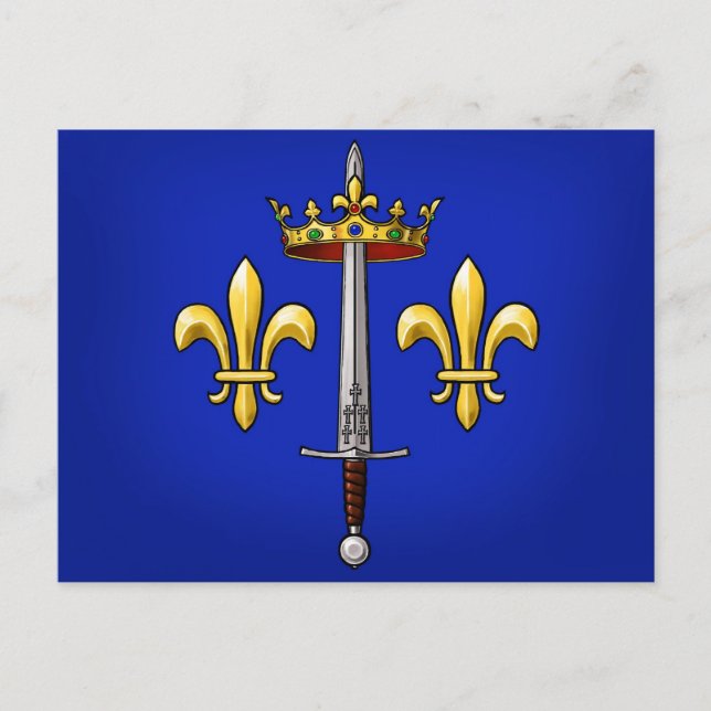 Heraldry of Joan of Arc Jeanne d'Arc Vykort (Framsida)