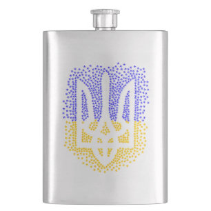 Heraldry trident tryzub-spridningsstjärnor fickplunta