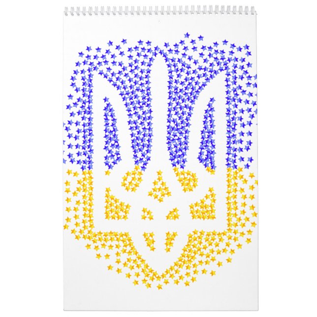 Heraldry trident tryzub-spridningsstjärnor kalender (Omslag)