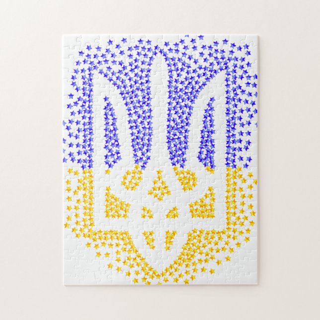 Heraldry trident tryzub-spridningsstjärnor pussel (Vertikal)