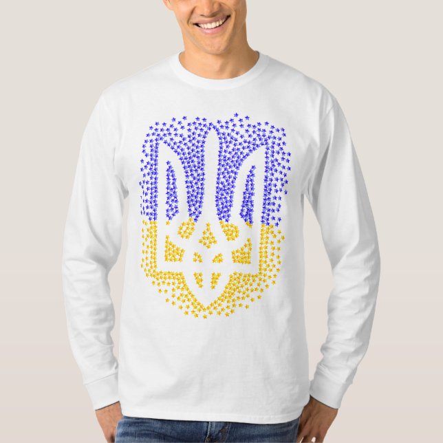 Heraldry trident tryzub-spridningsstjärnor t shirt (Framsida)