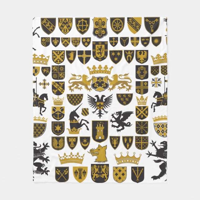 HERALDRY-Vapensköldar och -symboler Fleecefilt (Framsidan)