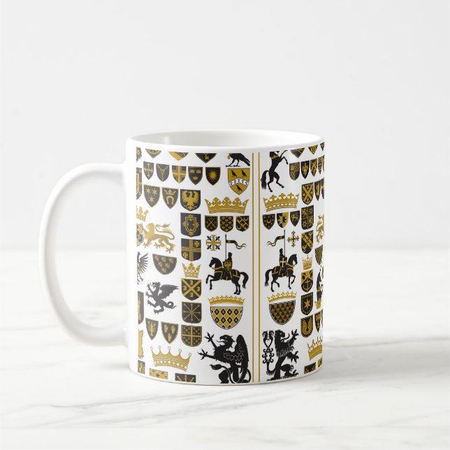 HERALDRY-Vapensköldar och -symboler Kaffemugg (Vänster)