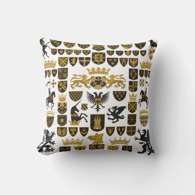 HERALDRY-Vapensköldar och -symboler Kudde (Framsida)