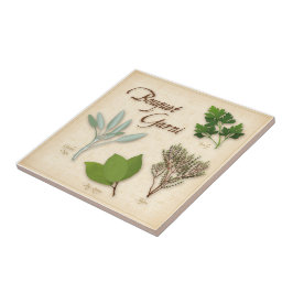 Herb Bouquet Ceramic Tile Kakelplatta