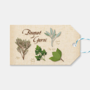Herb Bouquet Gift Märkre Presentetikett