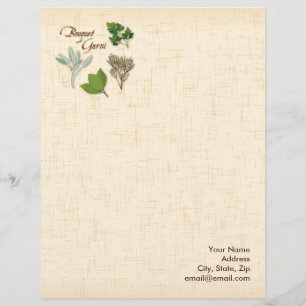 Herb Bouquet Letterhead Brevhuvud