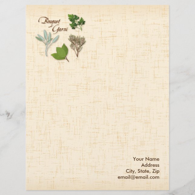Herb Bouquet Letterhead Brevhuvud (Framsida)