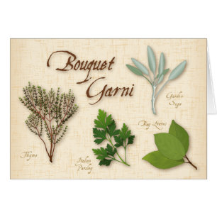 Herb Bouquet-mottagningskort Hälsningskort