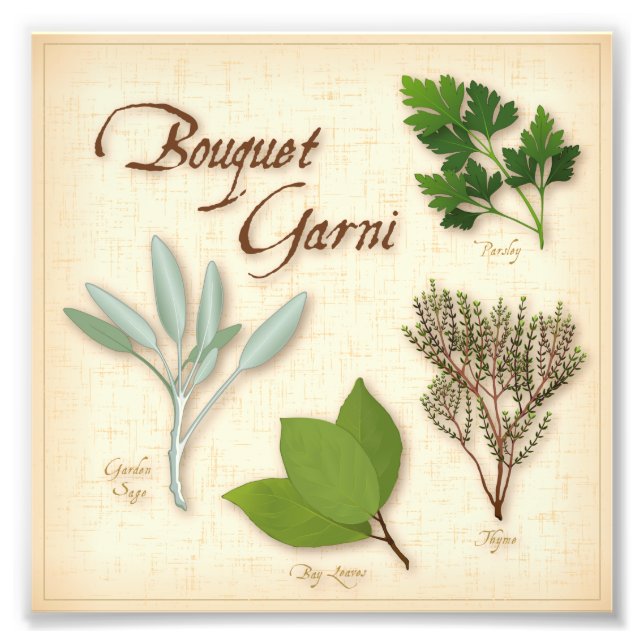 Herb Bouquet Photo Print Fototryck (Framsidan)