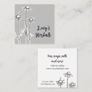 Herb Business Chamomile Tea Soap Salts Fyrkantigt Visitkort