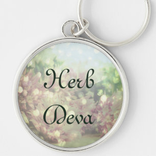 Herb Deva Rund Silverfärgad Nyckelring