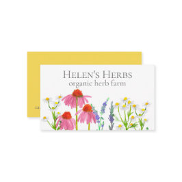 Herb Farm Echinacea Medicinal Culinary Visitkort