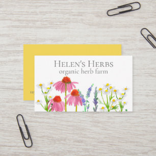 Herb Farm Echinacea Medicinal Culinary Visitkort