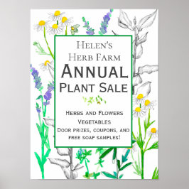 Herb Farm Garden Plant Sale Business Sale Poster