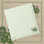 Herb Garden Anteckningsblock<br><div class="desc">Herb Garden Design i vackra Gröntar.  anmärkningar till Herb Plantings eller Ideas. Anpassa med Namn eller Datum. Underbar gåva till en trädgårdsmästare.</div>