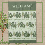 Herb Garden Kökshandduk<br><div class="desc">Herb Garden Design i vackra Gröntar. Anpassa till Namn. Underbar gåva till en trädgårdsmästare.</div>