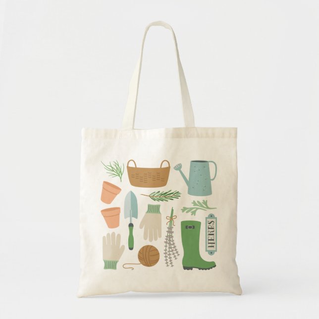 Herb Garden Tote Tygkasse (Framsidan)