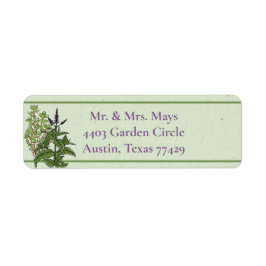 Herb Green Garden Return Address Label Returadress Etikett