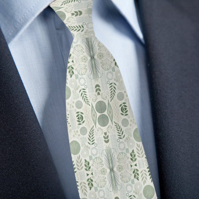 Herb och Sage Mönster Necktie Slips (Skapare uppladdad)