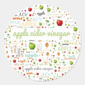 HERB ORD-ETIKETT - ÄPPLE CIDER VINEGAR RUNT KLISTERMÄRKE