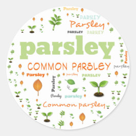 HERB ORD-ETIKETT - PARSLEY RUNT KLISTERMÄRKE
