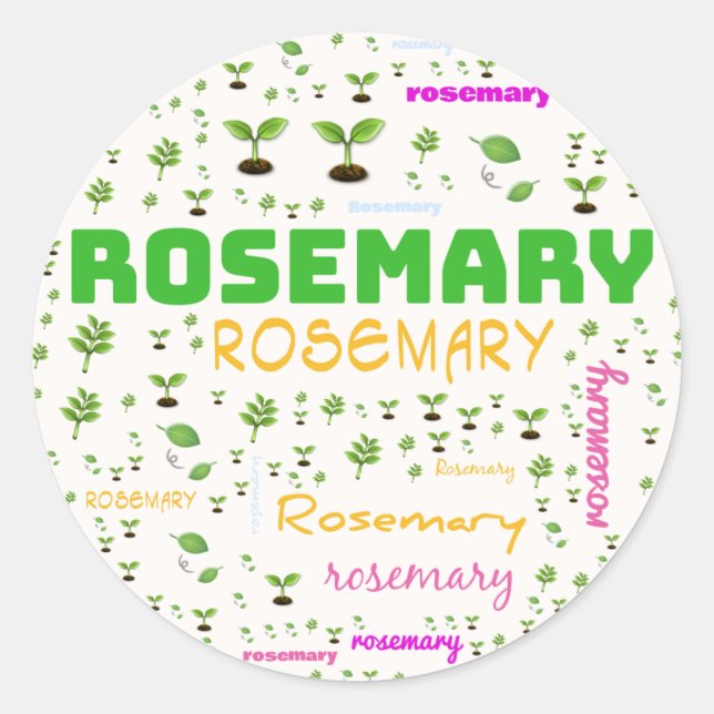 HERB ORD ETIKETT - ROSEMARY (Framsida)
