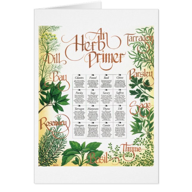 Herb Primer-kort Hälsningskort (Framsidan)