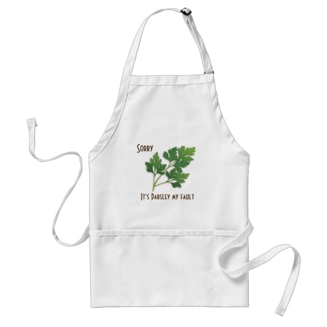 Herb Pun, det är Parsley My Fault Apron Förkläde (Framsidan)