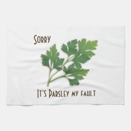 Herb Pun, det är Parsley My Fault Towel Kökshandduk